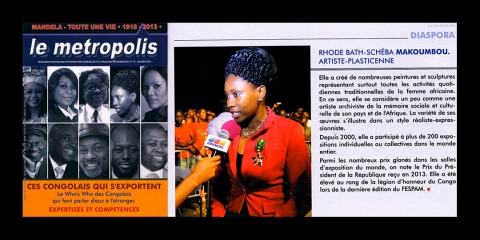 Rhode Makoumbou dans «Le metropolis», magazine n° 19 (jan 2014)
