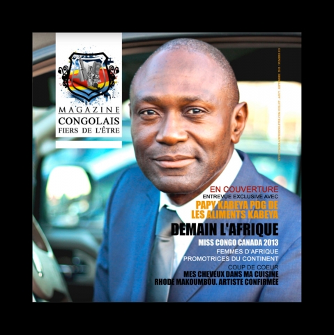 Rhode Makoumbou in «Magazine Congolais Fiers De L'Être», tijdschrift n° 15 (aug 2013)