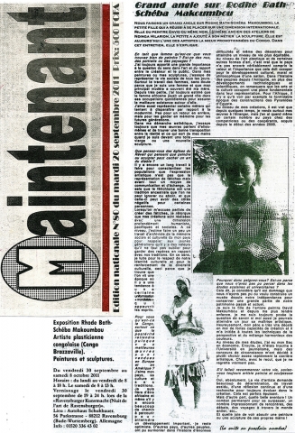 Rhode Makoumbou dans «Maintenant», journal n° 80 (mar 20 sep 2011)