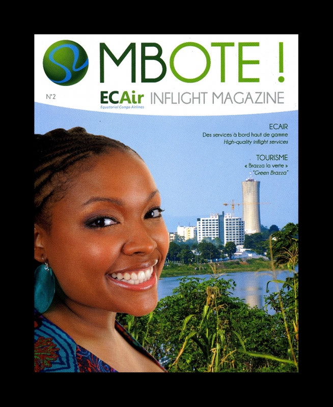 Rhode Makoumbou in «Mbote! - ECAir Inflight Magazine», tijdschrift n° 2 (nov 2012) • Krantenknipsel 1/4