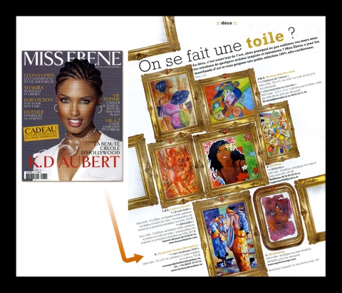 Rhode Makoumbou in «Miss Ebène», tijdschrift n° 86 (nov 2009)