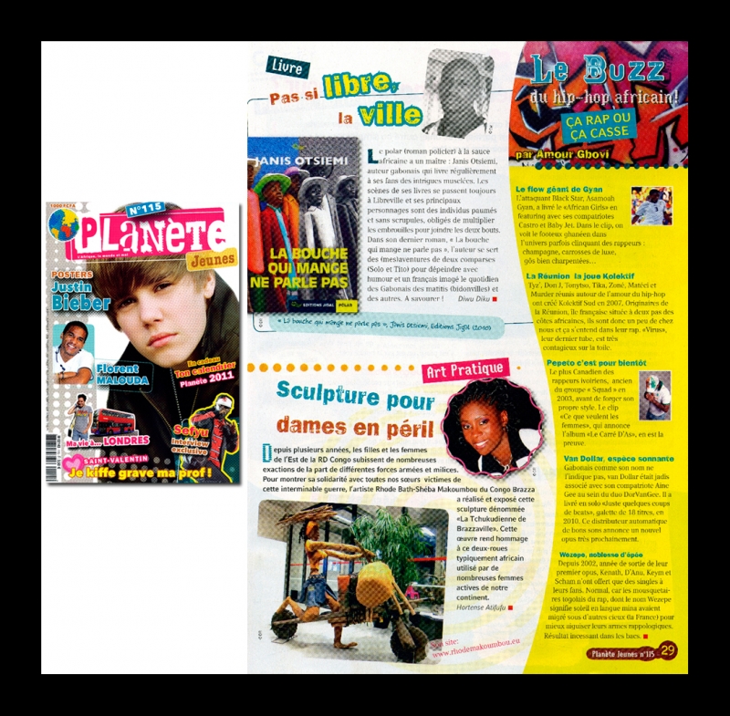Rhode Makoumbou in «Planète Jeunes», tijdschrift n° 115 (feb 2011)