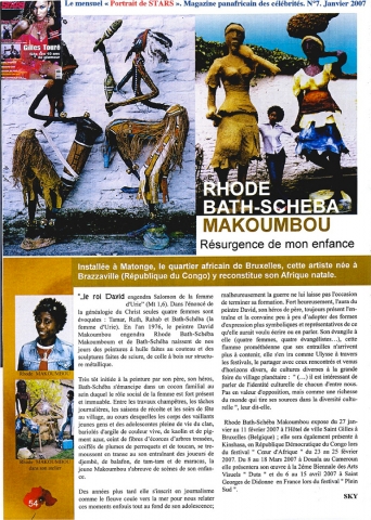 Rhode Makoumbou in «Portraits de STARS», tijdschrift n° 7 (jan 2007)