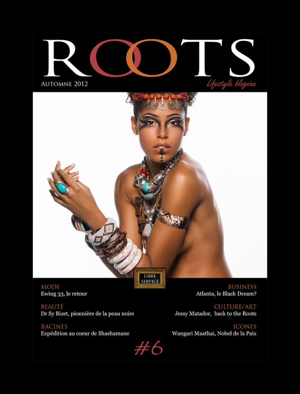 Rhode Makoumbou dans «Roots», magazine n° 6 (oct 2012) • Coupure de presse 1/2