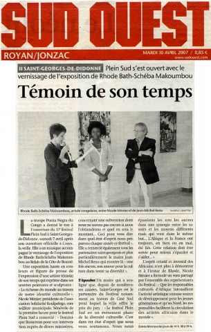 Rhode Makoumbou in «Sud Ouest» (di 10 apr 2007)