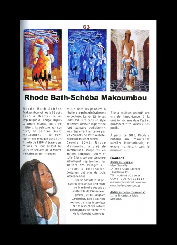 Rhode Makoumbou dans «Espace Afrique - Guide Belgique / België 2010» (lun 12 jui 2010) • Coupure 2/2