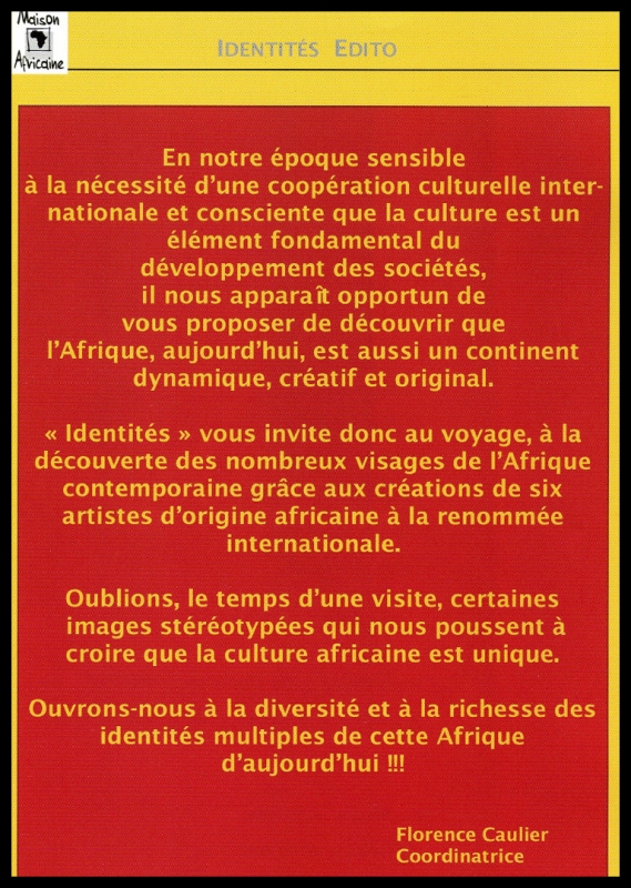 Rhode Makoumbou dans «Identités» (lun 29 oct 2007) • Coupure 2/3
