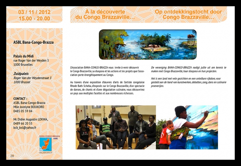 Rhode Makoumbou dans «Mois de la Solidarité Internationale / Maand van de Internationale Solidariteit» (sam 03 nov 2012) • Coupure 2/2