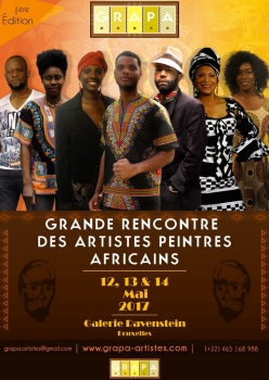 «Grande Rencontre des Artistes Peintres Africains (GRAPA)» @ Galerie Ravenstein, Bruxelles, Belgique (Mai 2017)