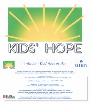 «Kids' Hope Art Fair» @ Faienceries de Gien, Brussel, België (November 2017)