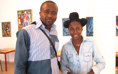 18 september 2013 › Boris Moutsita (journaliste) et Rhode Makoumbou.