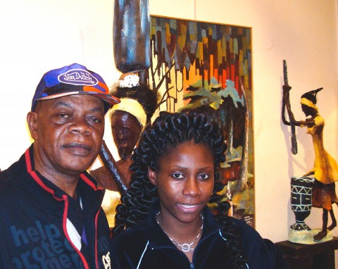 15 mars 2008 › Bozi Boziana (chanteur et leader du groupe congolais Antichoc) et Rhode Makoumbou.