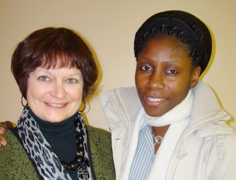 31 januari 2008 › Camille Herremans (responsable de la Cellule Culture et Développement du Ministère de la Communauté française) et Rhode Makoumbou.
