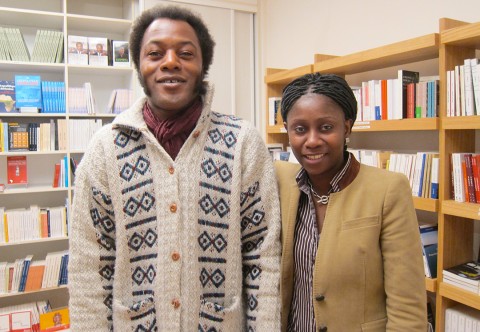 14 januari 2011 › L'acteur congolais Destin Léonor Ngouabi et Rhode Makoumbou.
