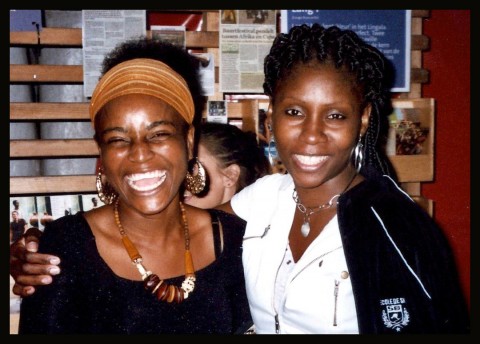 25 augustus 2007 › La chanteuse congolaise Oupta (groupe Lang'i) et Rhode Makoumbou.