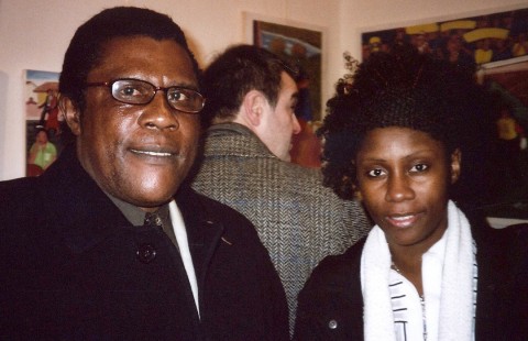 01 mars 2007 › Le peintre Ange Kumbi et Rhode Makoumbou.