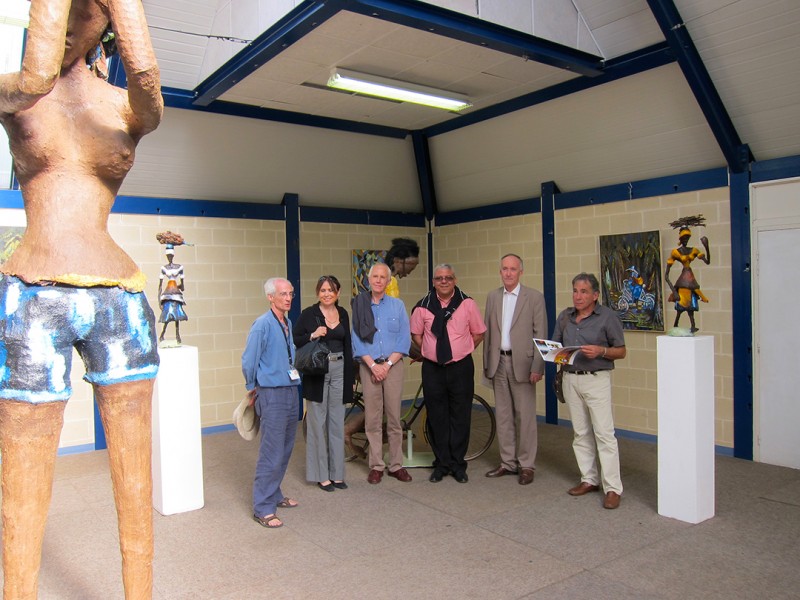 25 juli 2010 › Nicolas Mann, Jacques Borzo, Abdulha Sadhalla et Jean-Jacques Raffy au festival «Africajarc».