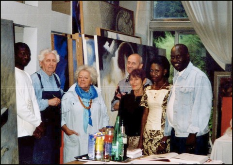 30 septembre 2004 › Ponce E.K. Zannou, Roger, Simone, Marc Somville, Andrée Devylder, Rhode Makoumbou et Ibrahima Kane.