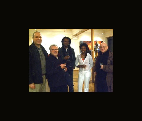 25 januari 2007 › Rhode Makoumbou en compagnie de ses amis Guy Forsbach, Marcel Poznanski, Yannick Koy et Willy Wolsztajn.