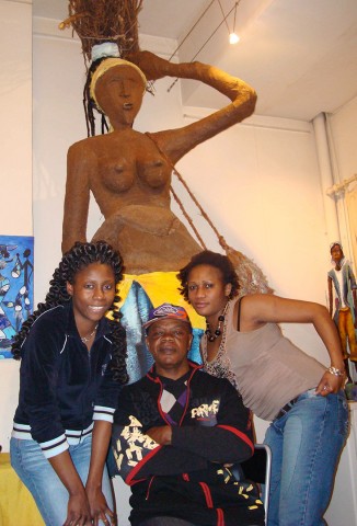 15 mars 2008 › Rhode Makoumbou en compagnie des chanteurs congolais Bozi Boziana et Fayila Boendi.