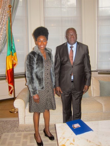 09 novembre 2017 › Rhode Makoumbou et Dieudonné Moyongo, Ministre de la Culture du Congo-Brazzaville.