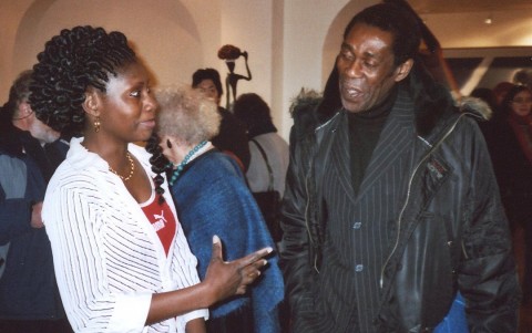 25 januari 2007 › Rhode Makoumbou et l'écrivain congolais (RDC) Jean Bofane.
