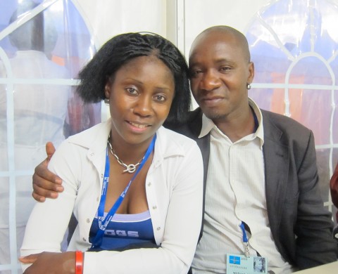 22 juillet 2010 › Rhode Makoumbou et l'écrivain congolais Wilfrid N'Sondé au Festival Africajarc.