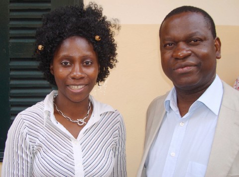 11 mei 2008 › Rhode Makoumbou et Landry-Wilfrid Miampika (essayiste et critique littéraire congolais).
