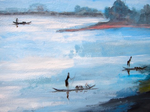 Rhode Makoumbou › Detail: «Le village de pêcheurs (2)» (2012)