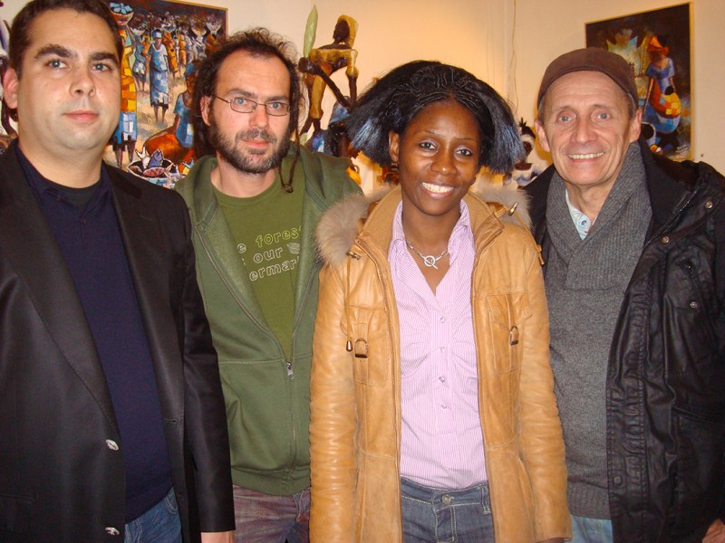 06 november 2009 › Grégoire de Perlinghi, Dirk Vercruysse, Rhode Makoumbou et Marc Somville.