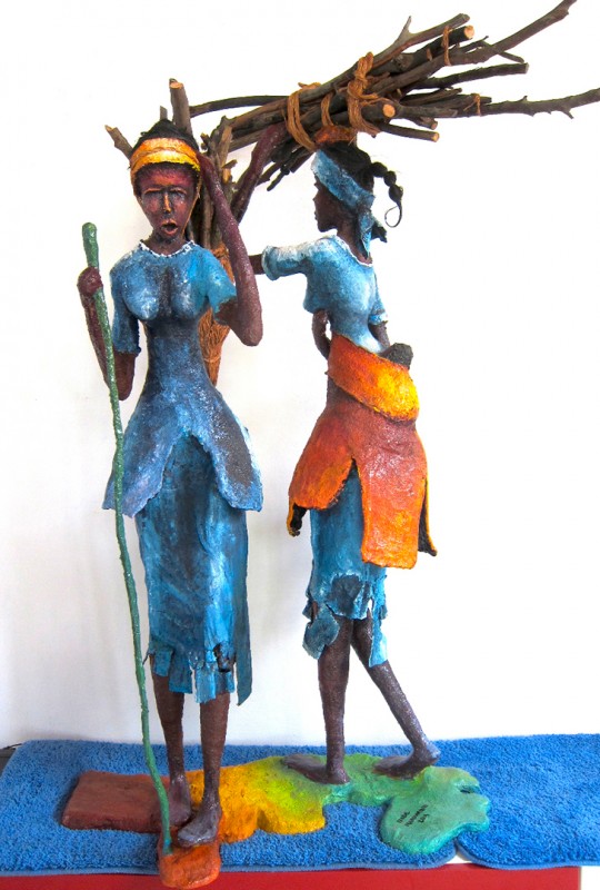 Rhode Makoumbou › Beeldhouwwerk: «Congo : Unité du travail (verso)» (2013)