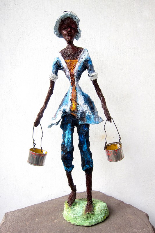 Rhode Makoumbou › Sculpture : «La récupération» (2013)