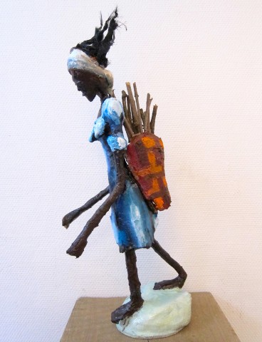 Rhode Makoumbou › Beeldhouwwerk: «Un mponzi du village» (2011)