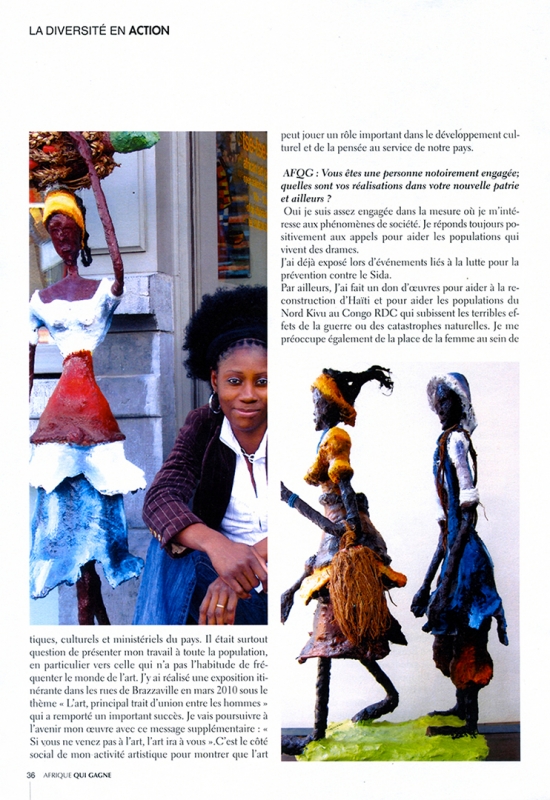 Rhode Makoumbou in «Afrique Qui Gagne» (jul 2011) • Krantenknipsel 4/5