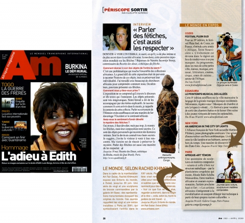 Rhode Makoumbou in «AM - Afrique Magazine», tijdschrift n° 283 (apr 2009)