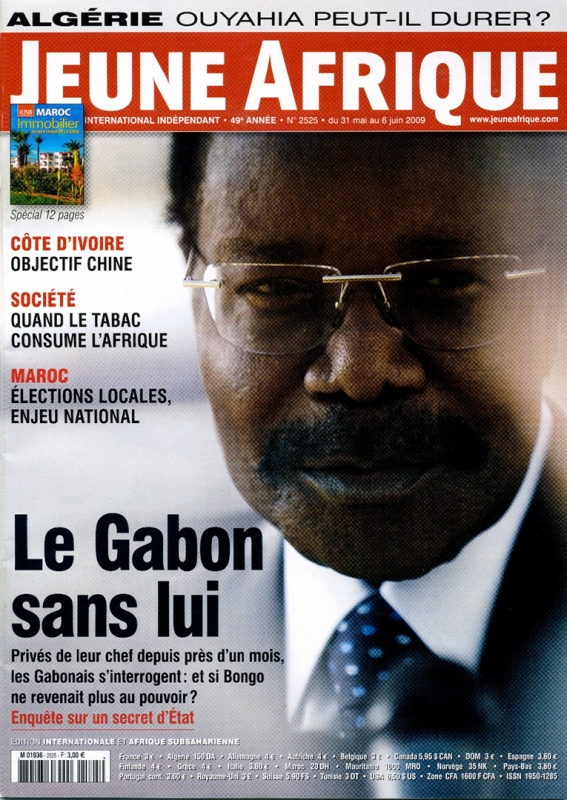 Rhode Makoumbou dans «Jeune Afrique», magazine n° 2525 (dim 31 mai 2009) • Coupure de presse 1/3