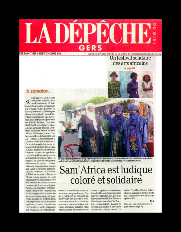 Rhode Makoumbou in «La Dépêche du Midi» (zo 04 sep 2011)