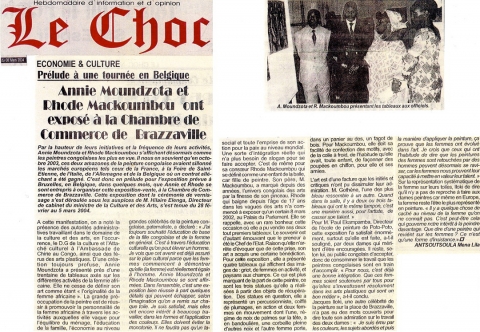 Rhode Makoumbou in «Le Choc» (ma 08 mrt 2004)