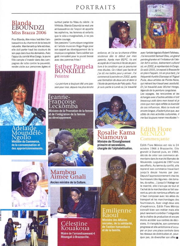 Rhode Makoumbou dans «Les Dépêches de Brazzaville», journal n° 6 (mar 2006) • Coupure de presse 2/2