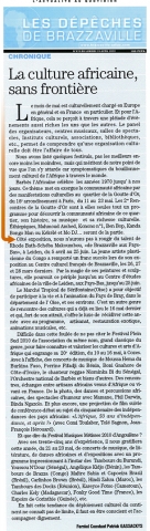 Rhode Makoumbou in «Les Dépêches de Brazzaville», krant n° 970 (ma 19 apr 2010)
