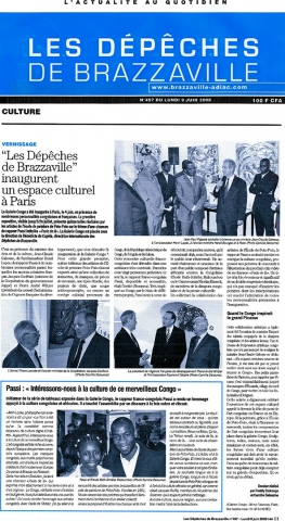 Rhode Makoumbou in «Les Dépêches de Brazzaville», krant n° 497 (ma 09 jun 2008)