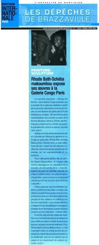 Rhode Makoumbou in «Les Dépêches de Brazzaville», krant n° 1 (za 04 apr 2009)