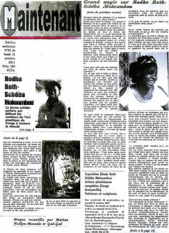 Rhode Makoumbou dans «Maintenant», journal n° 81 (lun 31 oct 2011)