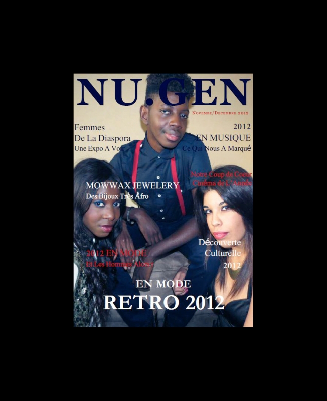 Rhode Makoumbou dans «Nu.Gen» (nov 2012) • Coupure de presse 1/2