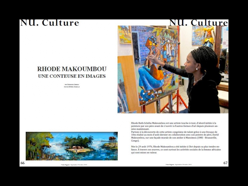 Rhode Makoumbou in «Nudea» (sep 2012) • Krantenknipsel 2/3