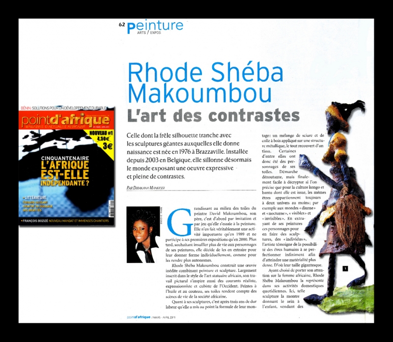 Rhode Makoumbou in «Point d'Afrique», tijdschrift n° 1 (di 01 mrt 2011) • Krantenknipsel 1/2