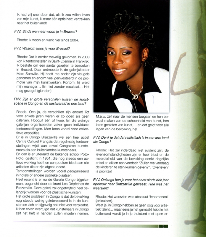 Rhode Makoumbou dans «Wij vrouwen» (lun 01 jun 2009) • Coupure de presse 3/7