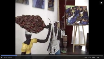 Voir la vidéo “Vernissage des oeuvres de Rhode Bath-Schéba Makoumbou, Annie Moundzota-Dieye et Michel Gouemo Diarra” sur Dailymotion